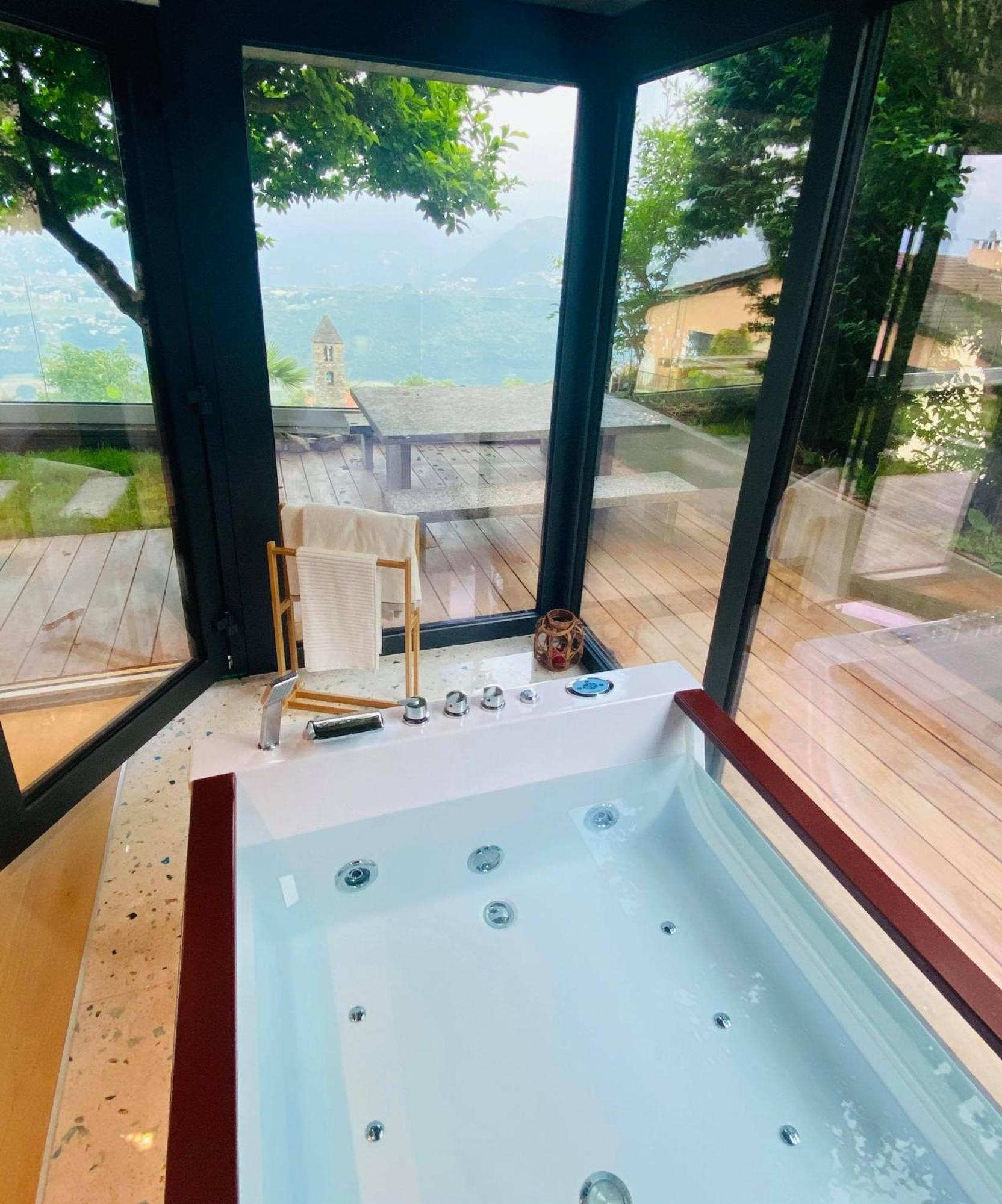 Family Suite With Garden And Amaizing View To Lugano Cademario Εξωτερικό φωτογραφία
