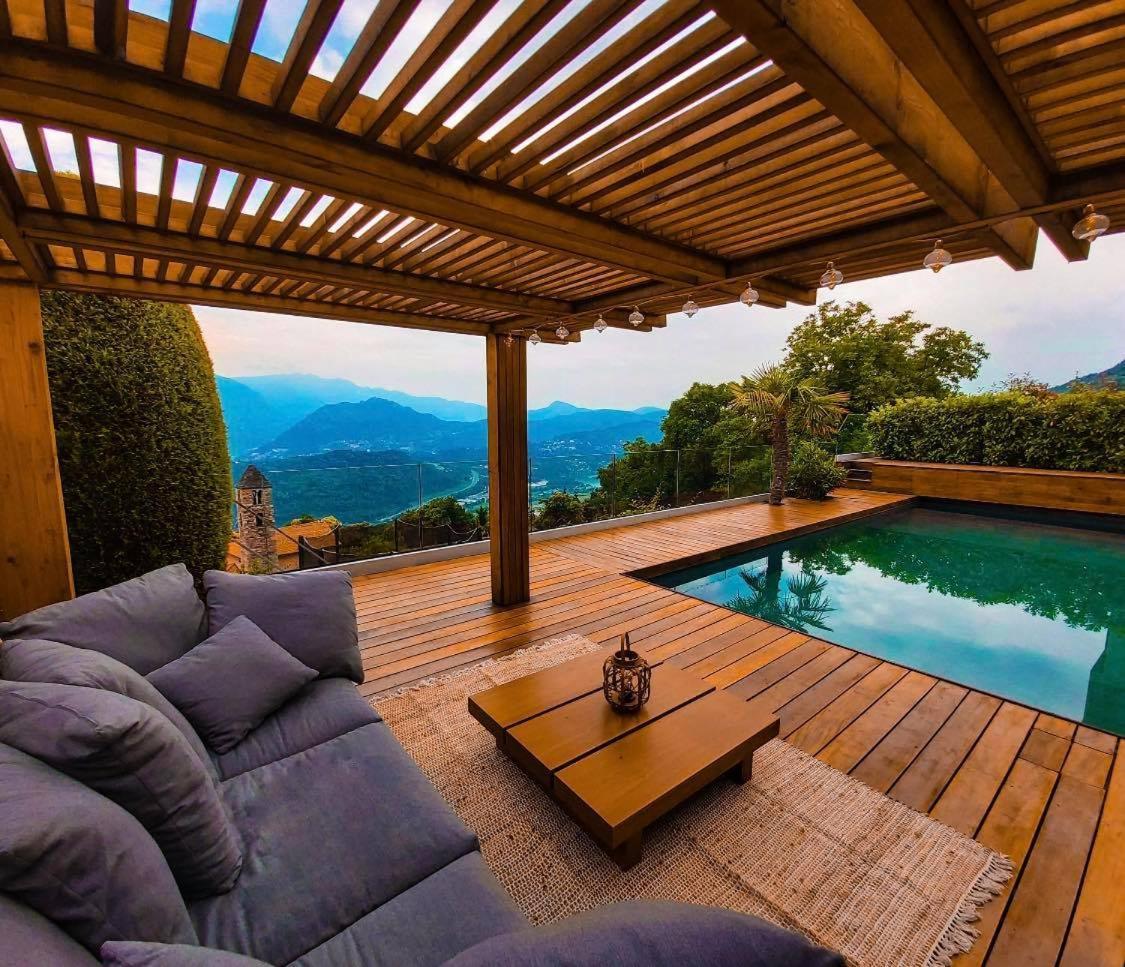 Family Suite With Garden And Amaizing View To Lugano Cademario Εξωτερικό φωτογραφία